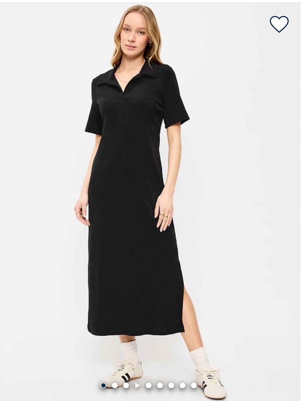 Old Navy Black Polo Midi Dress